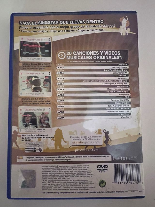 Singstar ABBA PS2 (PlayStation 2)