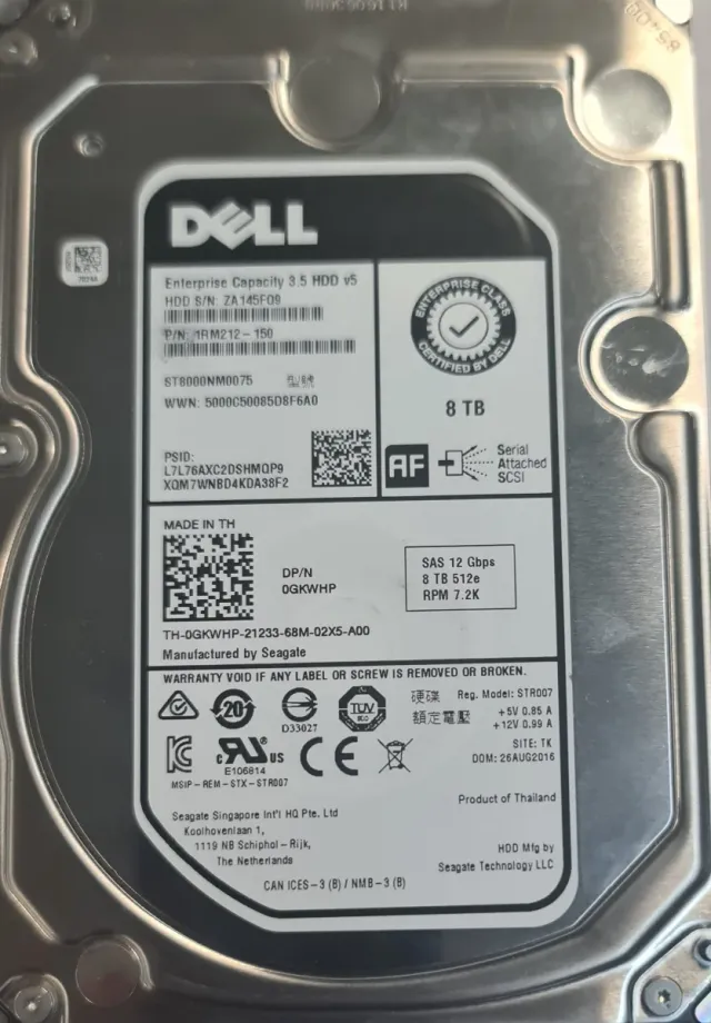 Disco Duro Dell SAS 8TB 7.2K RPM