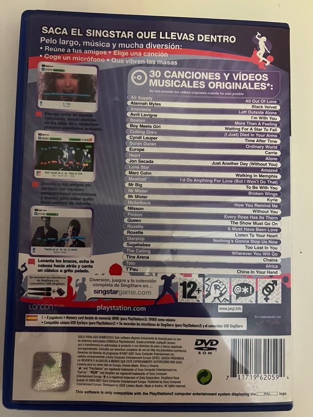 Singstar Rock Ballads PS2