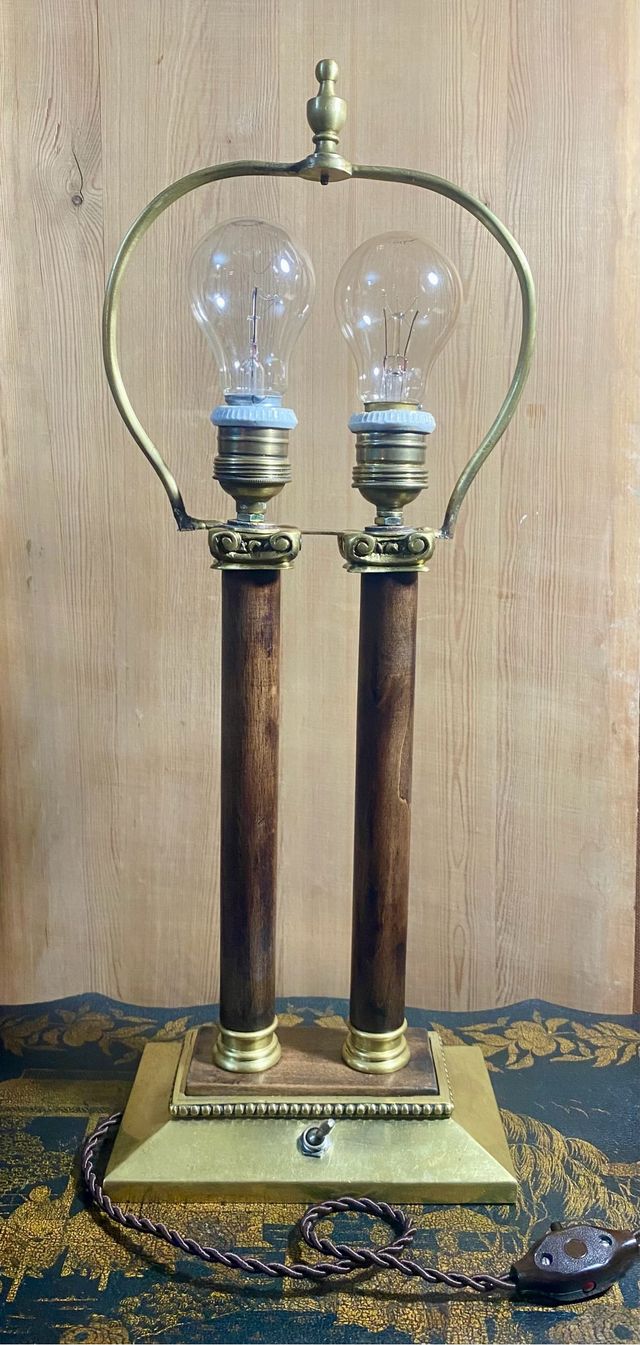 Lámpara doble columna estilo Imperio