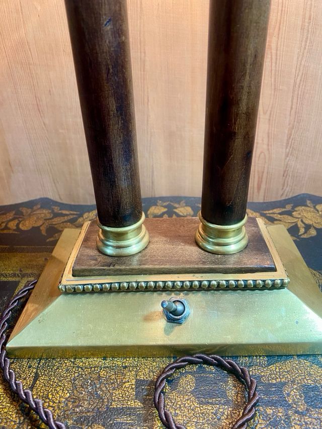 Lámpara doble columna estilo Imperio