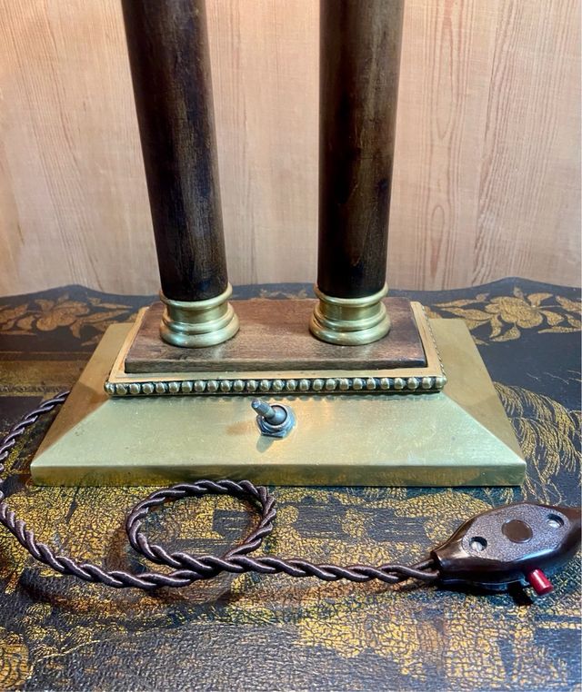 Lámpara doble columna estilo Imperio