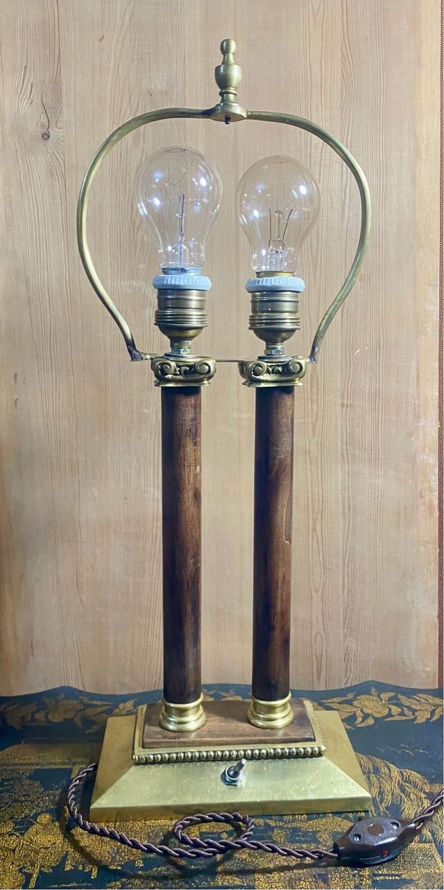 Lámpara doble columna estilo Imperio