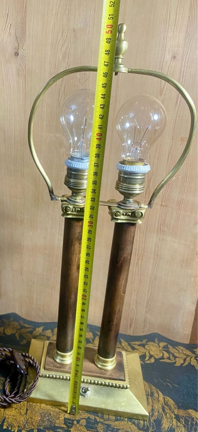 Lámpara doble columna estilo Imperio