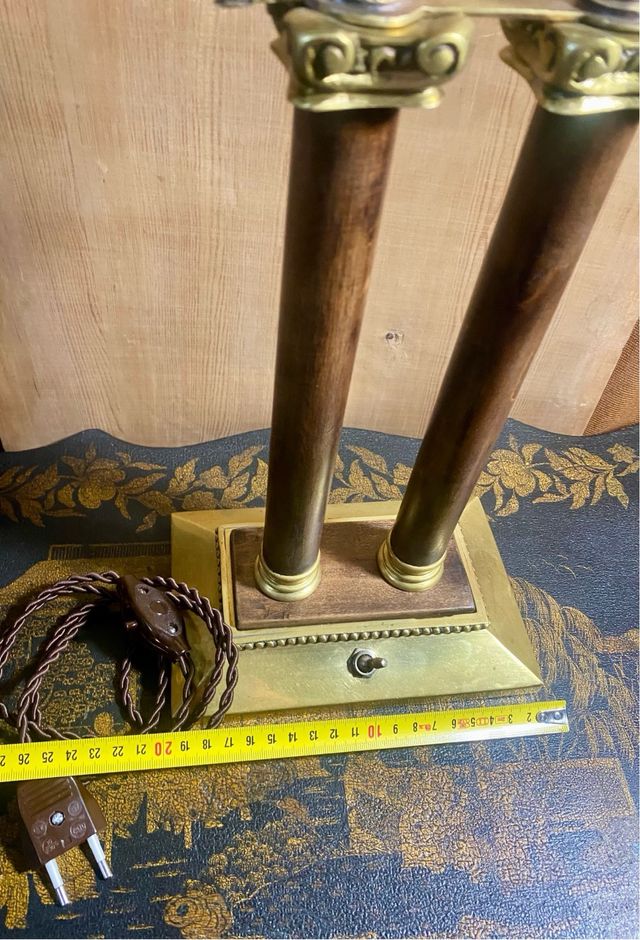 Lámpara doble columna estilo Imperio