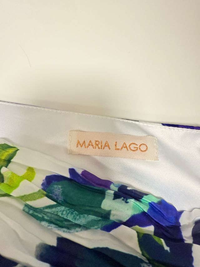 Vestido largo estampado floral María Lago