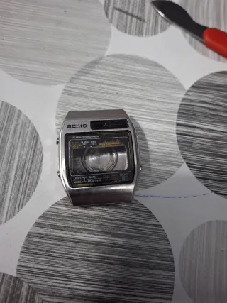 2 cajas Reloj Seiko Alarm Chronograph Plata