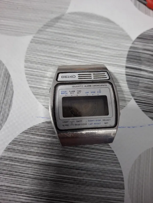 2 cajas Reloj Seiko Alarm Chronograph Plata