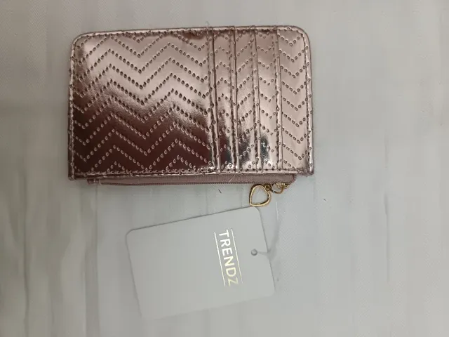 Cartera y tarjetero TRENDZ rosa dorado
