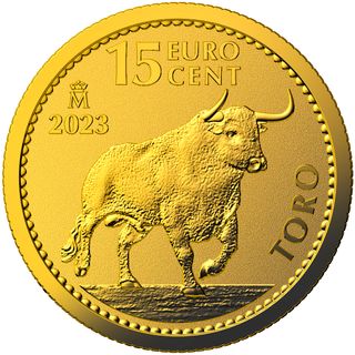 Moneda 15 Euro Cent Toro 2023