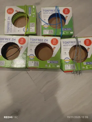 Cable Trifácil H07Z1-K (AS) 3x1x2,5mm²