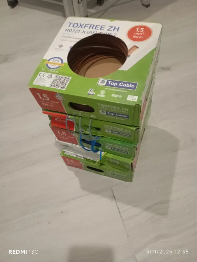 Cable Trifácil H07Z1-K (AS) 3x1x2,5mm²