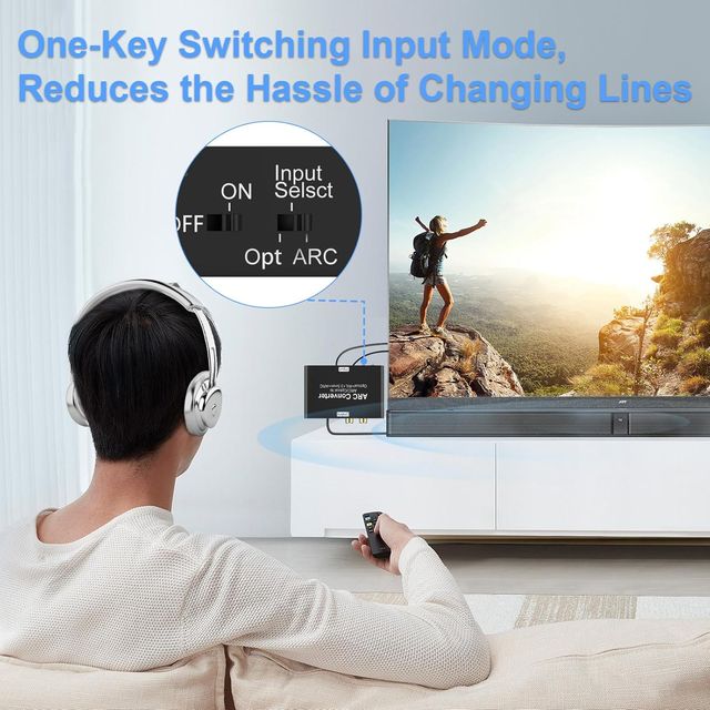 Convertidor Audio HDMI ARC a Óptico/RCA/3.5mm