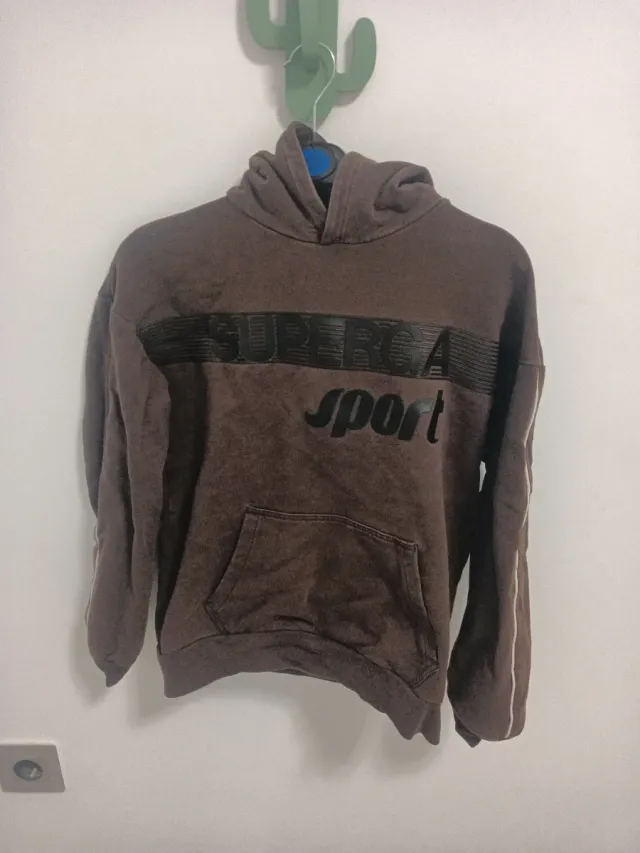 Sudadera Superga Marrón con Logo