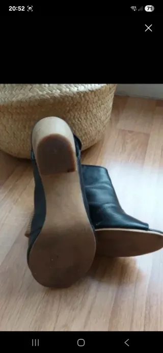 Sandalias tacón ancho negras