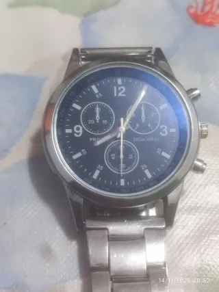 Reloj Cronógrafo Azul y Plateado