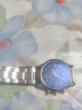Reloj Cronógrafo Azul y Plateado