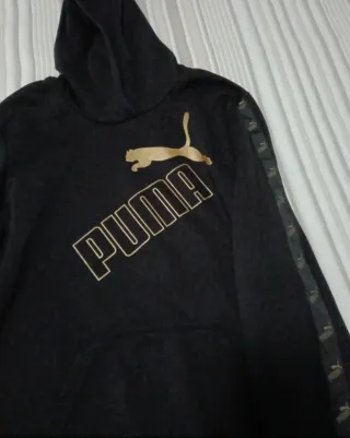 Sudadera Puma Negra y Dorada Niña/o