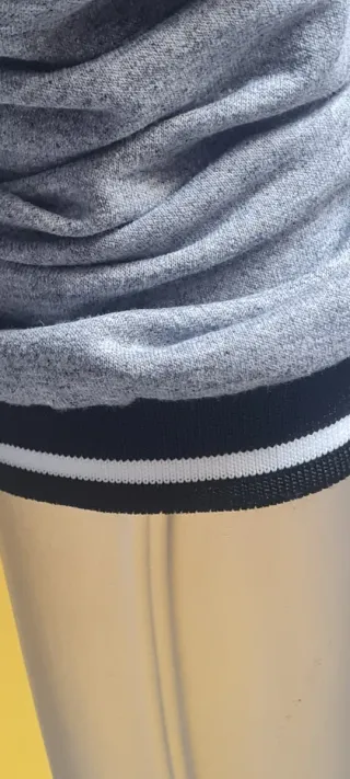 Vestido casual chic gris y negro