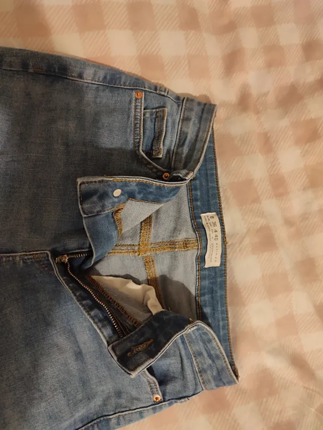 Vaqueros pitillo azules