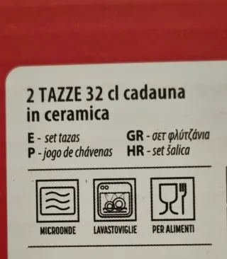 Set 2 tazze natalizie Babbo Natale