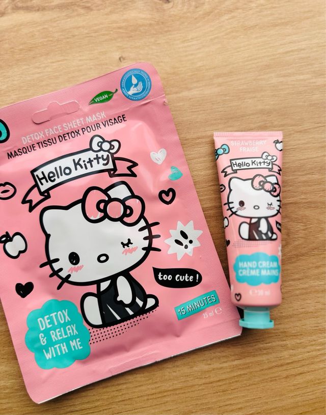 Set Hello Kitty Mascarilla y Crema de Manos