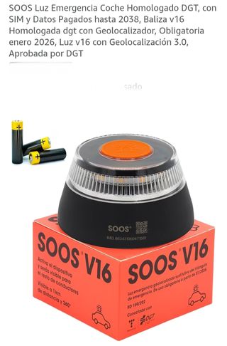 Luz Emergencia V16 Homologada DGT Geolocalizador