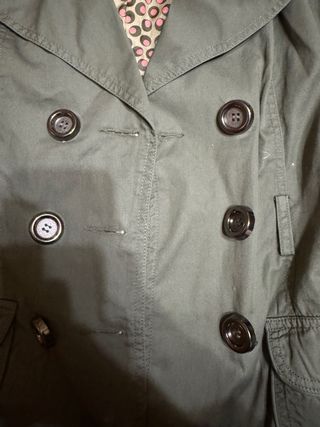 Gabardina verde mujer