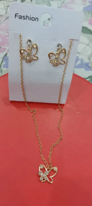Set Collana e Orecchini Farfalla Bijoux