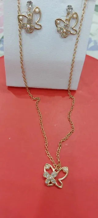 Set Collana e Orecchini Farfalla Bijoux