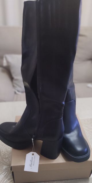 Botas altas negras mujer