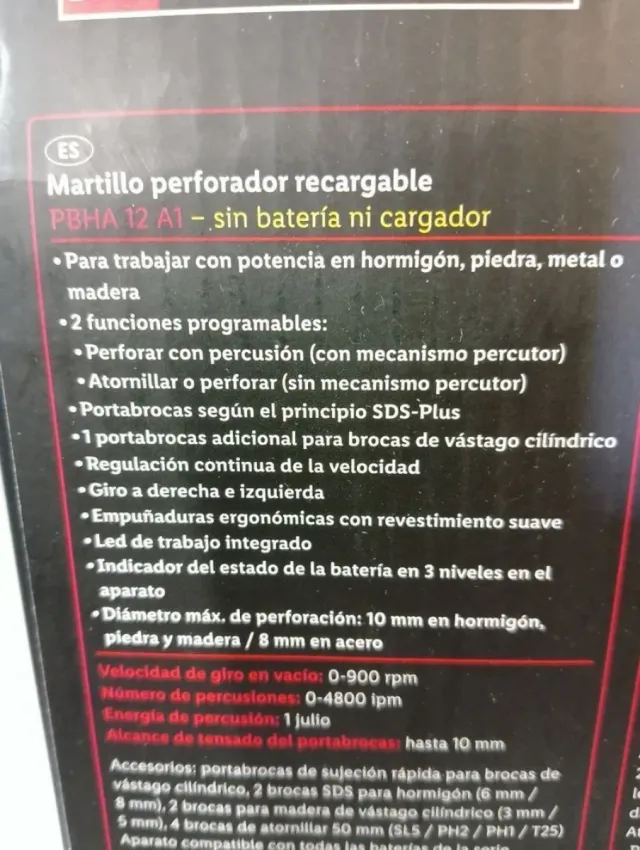 Martello elettrico a batteria PARKSIDE 12V