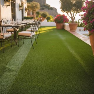 Césped artificial reutilizado