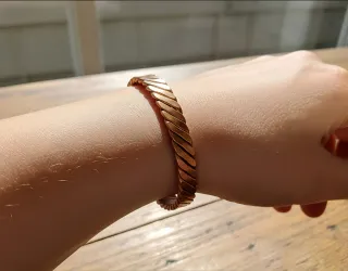 Pulsera Cobre Trenzada Estilo Cuf