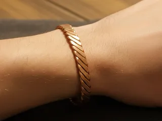 Pulsera Cobre Trenzada Estilo Cuf