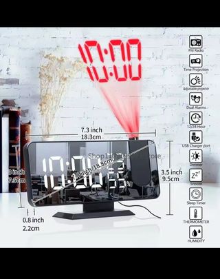 Reloj despertador con proyector