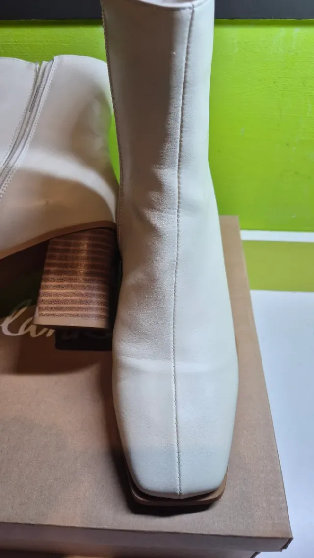 Botines blanco roto mujer