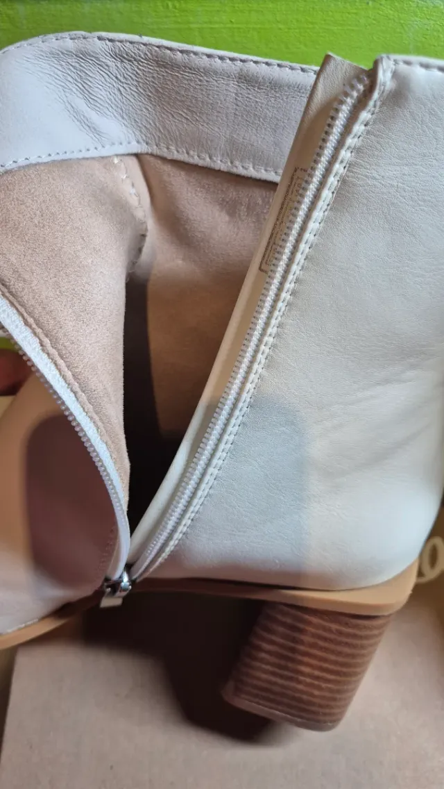 Botines blanco roto mujer