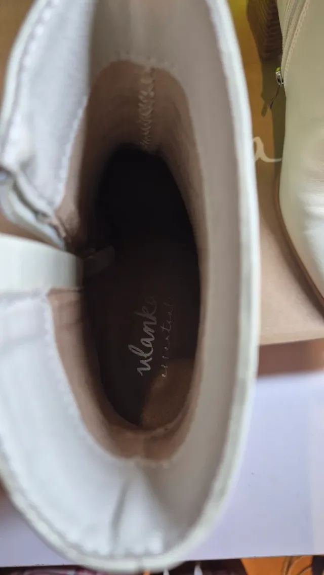 Botines blanco roto mujer