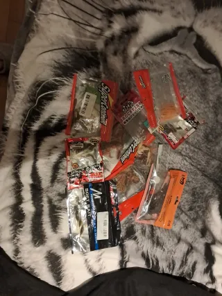 Lote señuelos pesca blandos 10 PAQUETES LLENOS