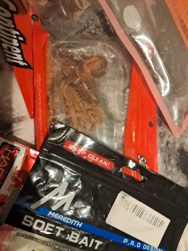 Lote señuelos pesca blandos 10 PAQUETES LLENOS