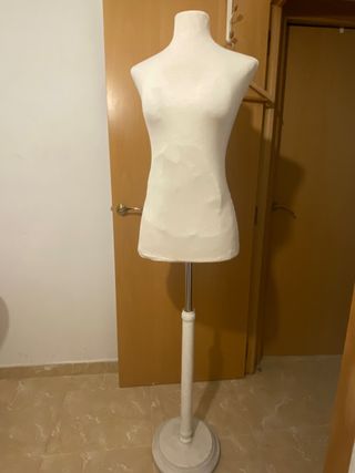 Maniquí vintage tela blanco