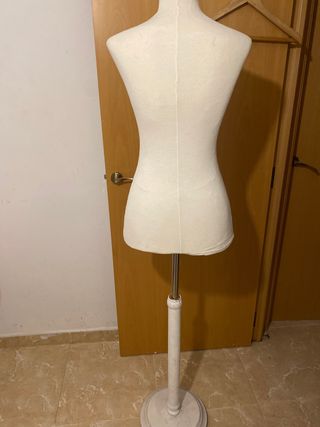 Maniquí vintage tela blanco