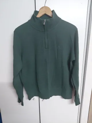 Jersey Gant Hombre Talla M Media Cremallera Verde