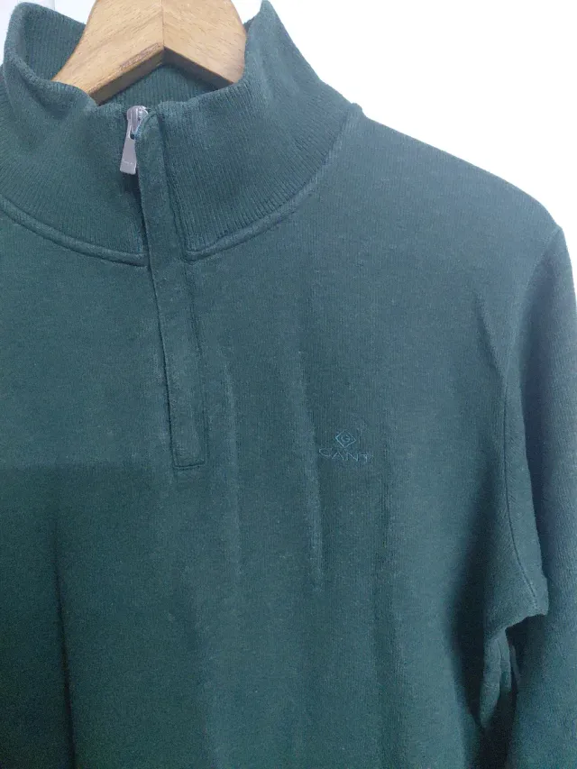 Jersey Gant Hombre Talla M Media Cremallera Verde