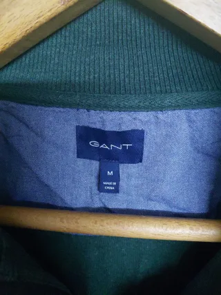 Jersey Gant Hombre Talla M Media Cremallera Verde