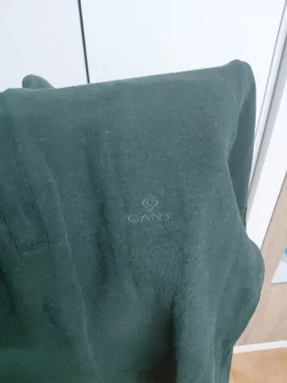 Jersey Gant Hombre Talla M Media Cremallera Verde