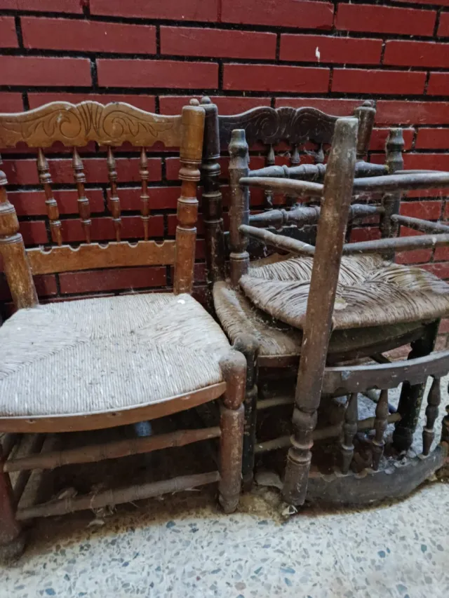 8 Sillas Valencianas Madera y Nea