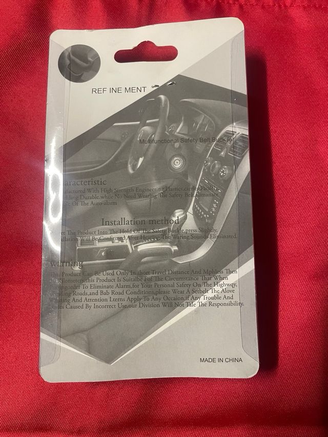 2x Fibbie Cinture di Sicurezza Auto