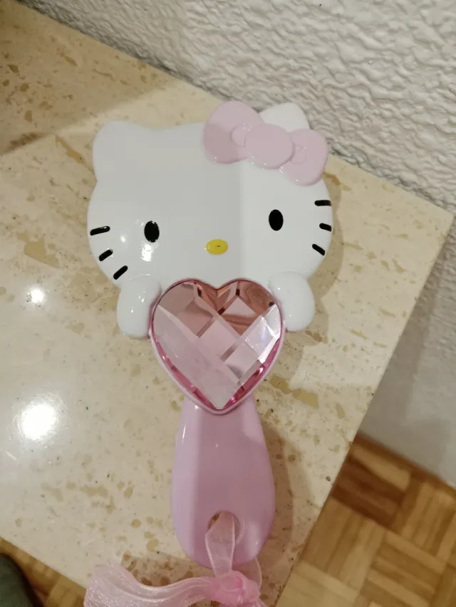 Cepillo Hello Kitty Corazón Rosa Blanco